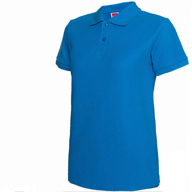 2019 polo de la manera camisa del verano de las nuevas mujeres de manga corta casuales Delgado Polos Mujer Camisas Tops femenino de la talla de algodón Polo